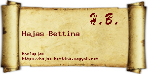 Hajas Bettina névjegykártya